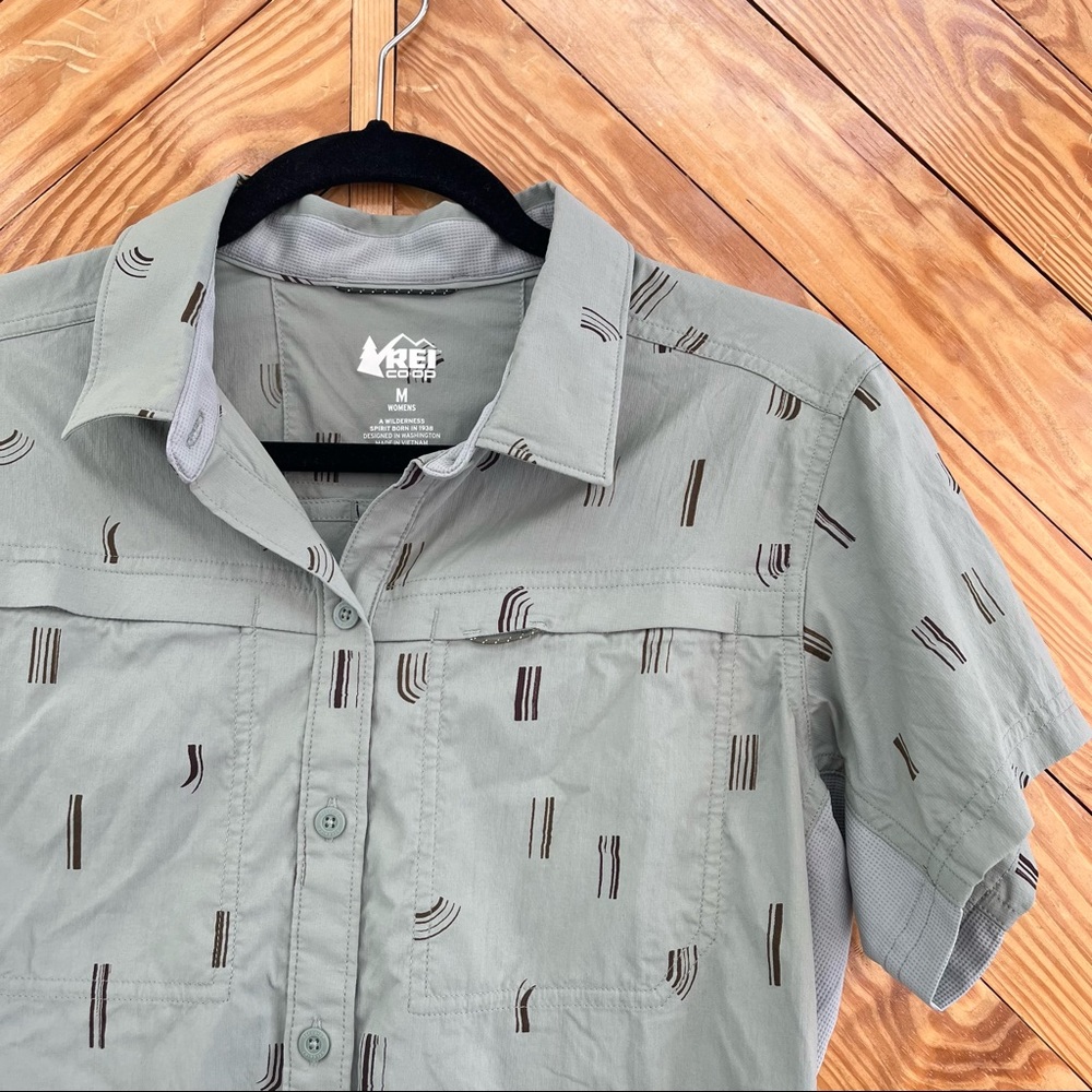 REI Co-op Sahara Pattern Short Sleeve Button Up Shirt Medium - Picture 2 of 7
